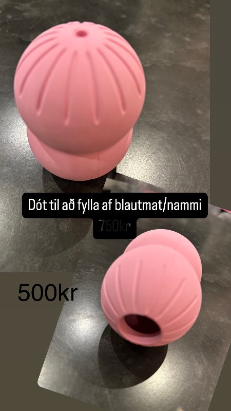 Bleikt til að setja nammi inní mjúkt