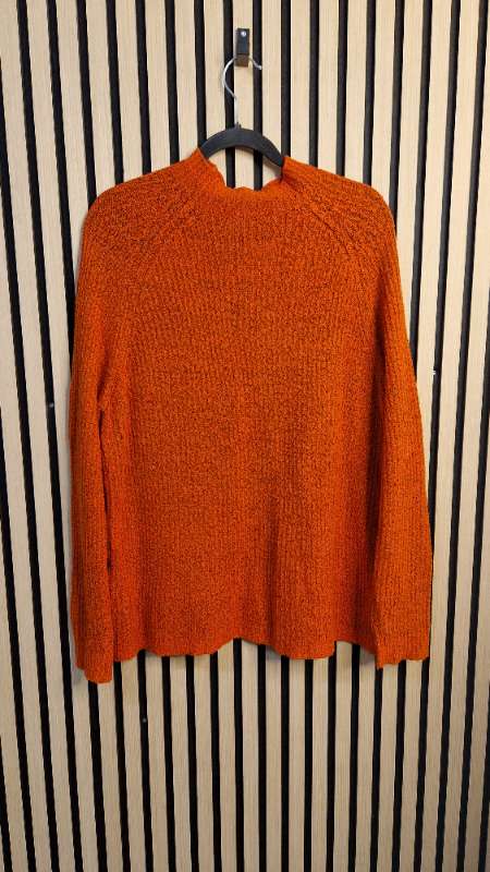 Orange prjónapeysa L