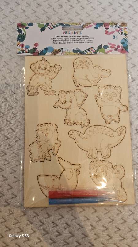 Craft wooden with markers