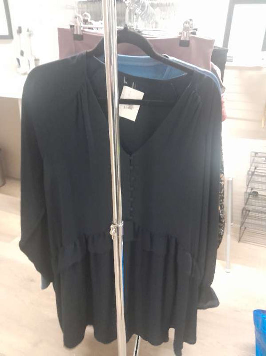 blár skyrtukjóll st L/xl