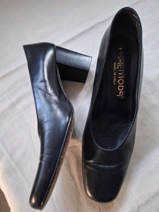 Hælaskór leður nr. 38.5