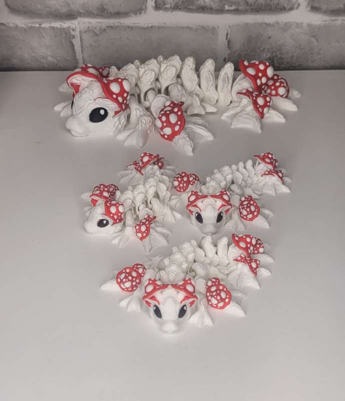 3d prent litlir sveppa drekar