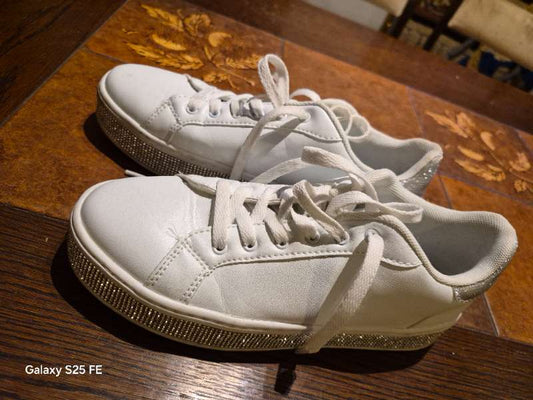 Skór hvítir/silfur