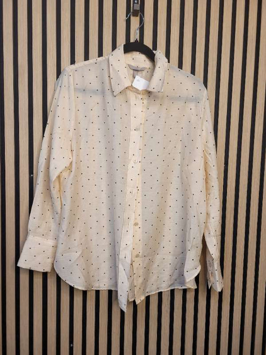 Blússa ljós m/doppum