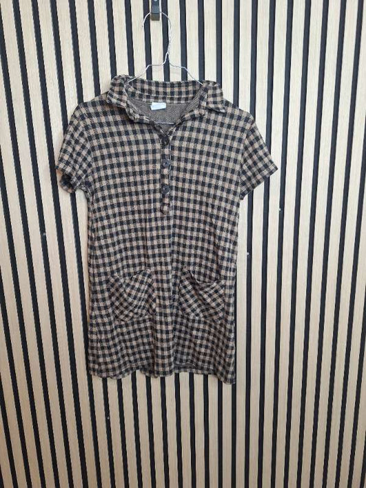 ZARA Köflóttur kjoll