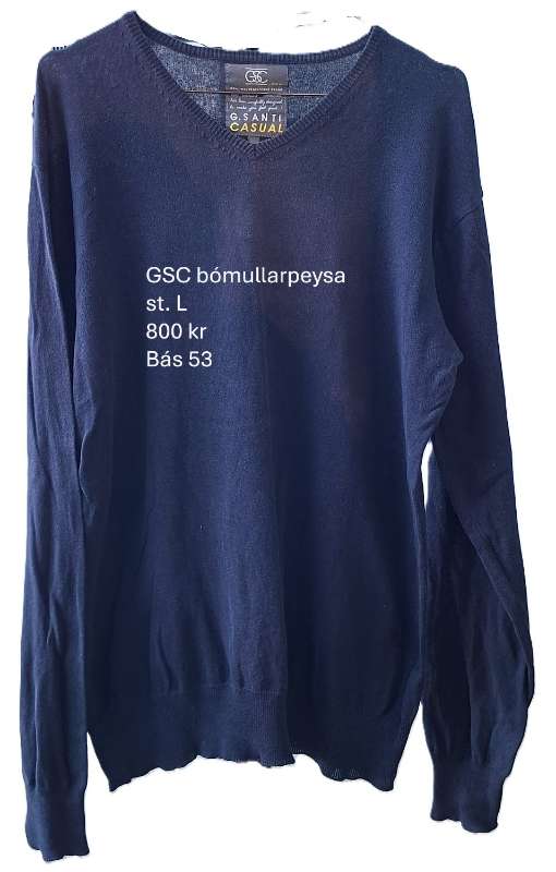 GSC bómullarpeysa svört