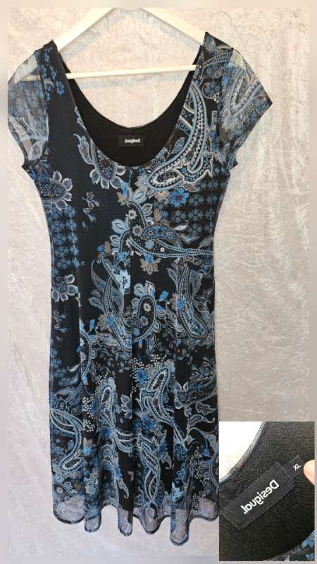 DESIGUAL kjóll Blár/Blóma