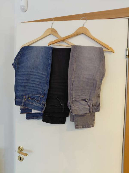 Skinny jeans bláar