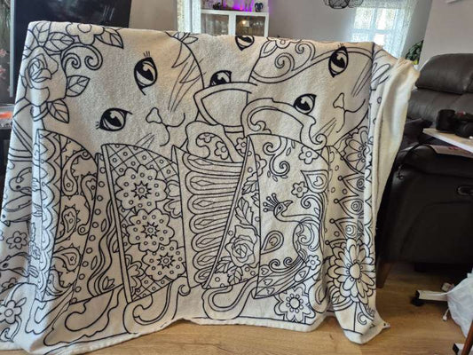 Teppi til að lita/mála með posca eða föstum litum