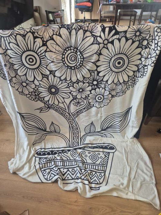 Teppi til að lita/mála með posca eða föstum litum