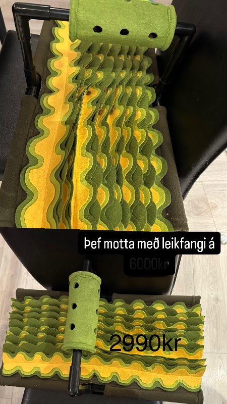 Þef mottu leikfang/þraut græn+