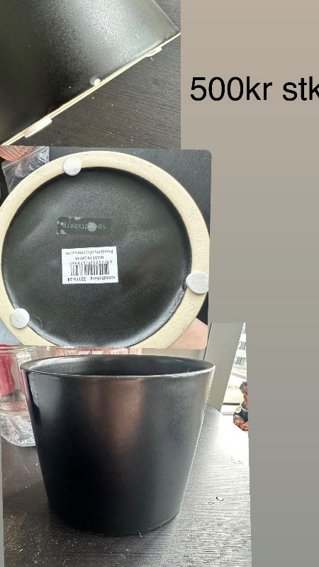 Svartur blóma pottur frá ILVA