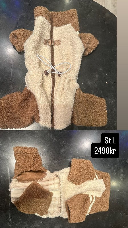 Brúnn stillanlegur galli hlýr