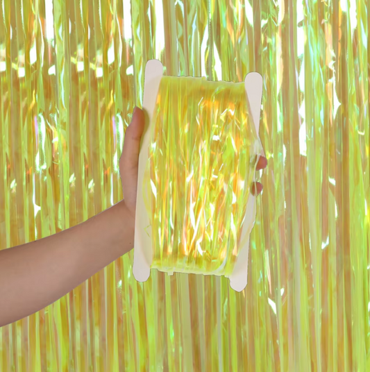 Yellow_Trans1*2M Foil Curtain