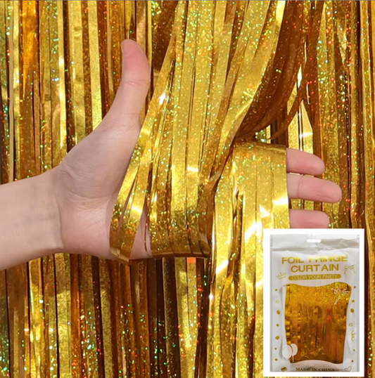 Laser Gold1*2M Foil Curtain