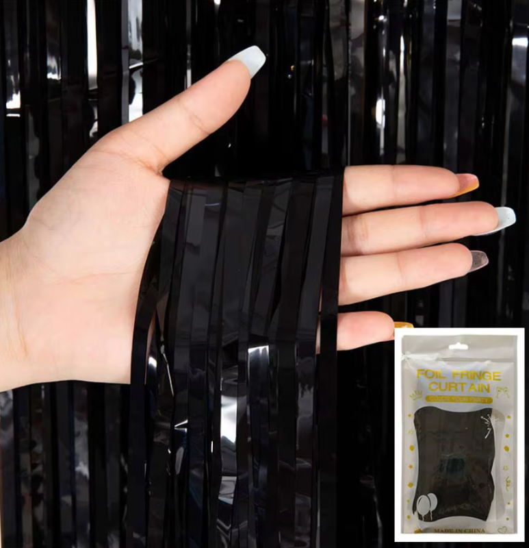 1*2M Foil Curtain Black
