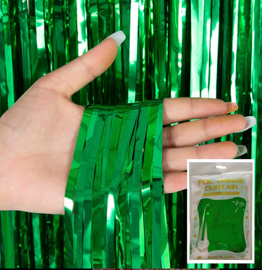 1*2M Foil Curtain Green
