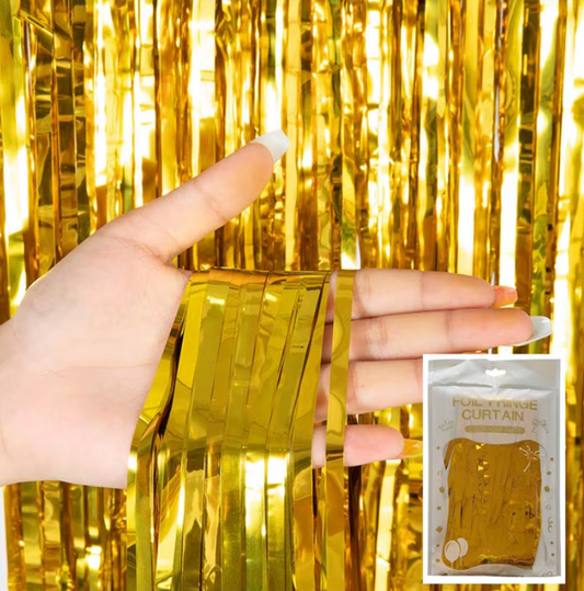 1*2M Foil Curtain Gold