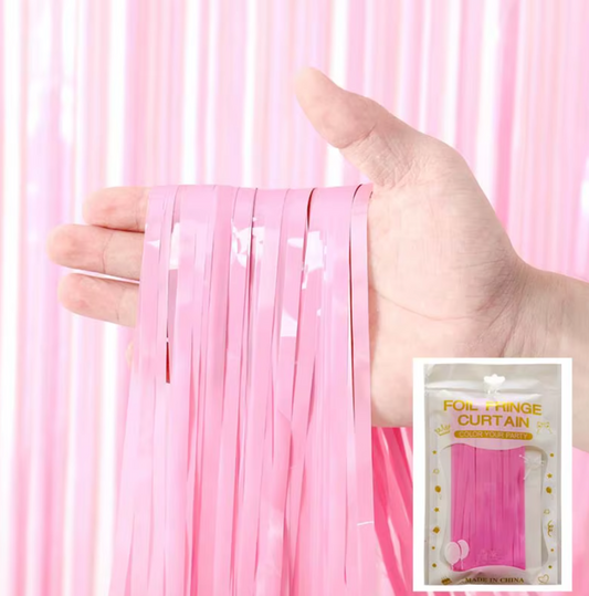 Macaron Pink 1*2M Foil Curtain