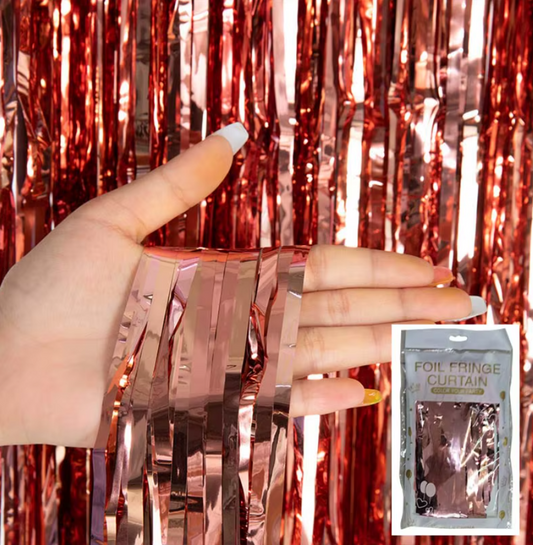 Rose gold 1*2M Foil Curtain