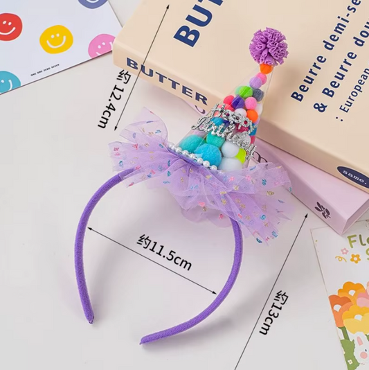 Purple Candy Ball Hat Headband