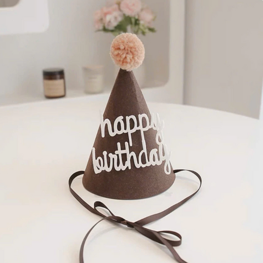 Birthday Hat Felt Brown