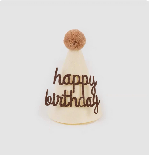 Hat Felt Brown letter