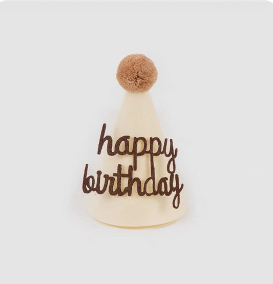 Hat Felt Brown letter