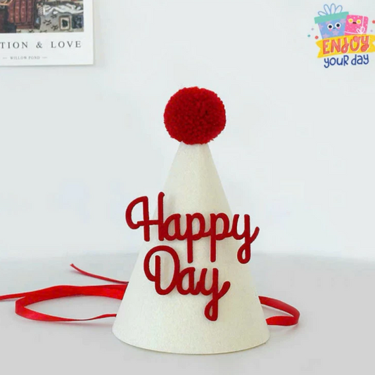 Hat Felt Red letter