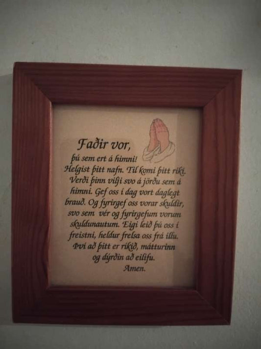 Innrammað. Faðir vor.