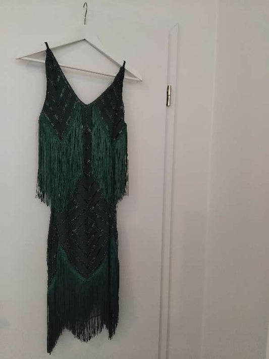 Flappers kjóll, grænn í stíl frá1920