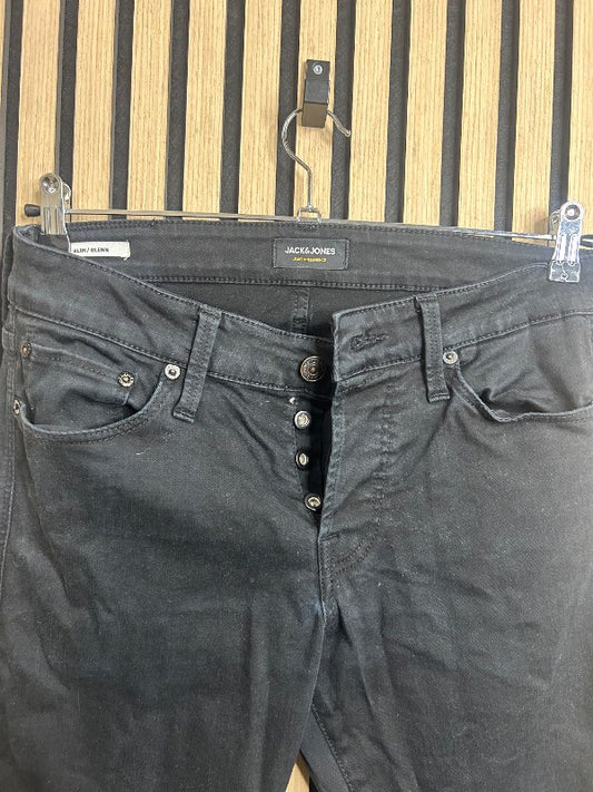 Gallabuxur svartar slim