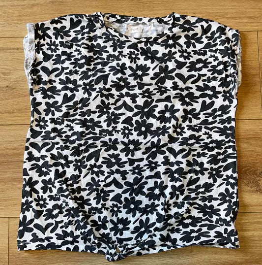 Girls Grey Flower Tee