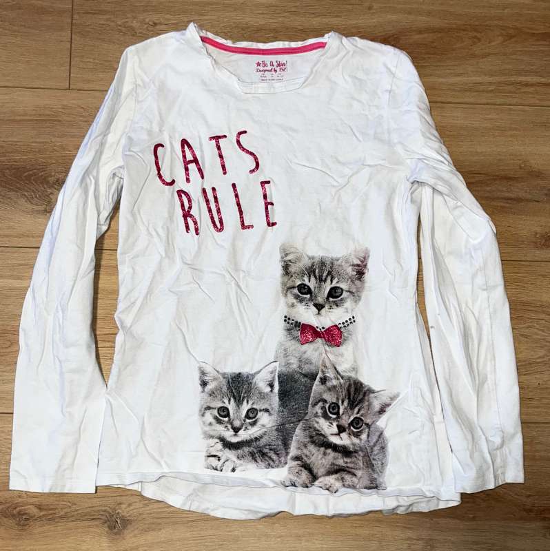 Kids White Cats Tee
