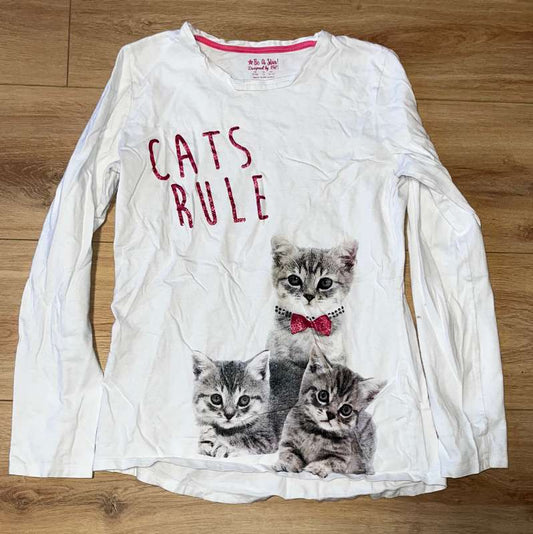 Kids White Cats Tee