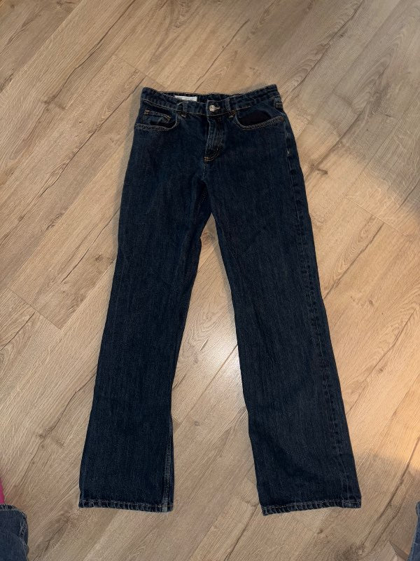 Dökbláar gallabuxur Zara