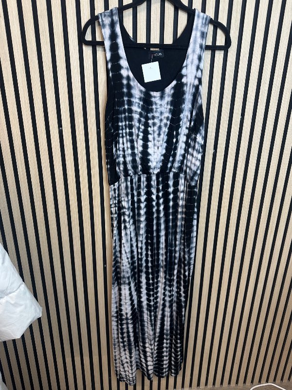 Blátt/Hvítt Hlýrakjóll