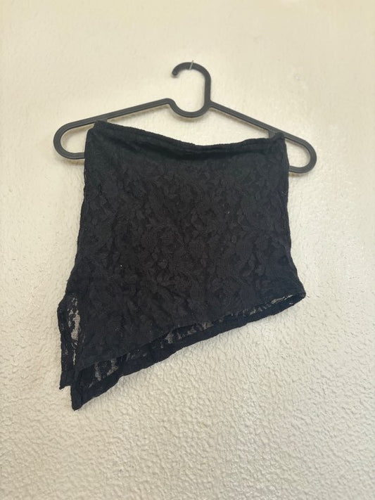 Svartur blúndu tube top