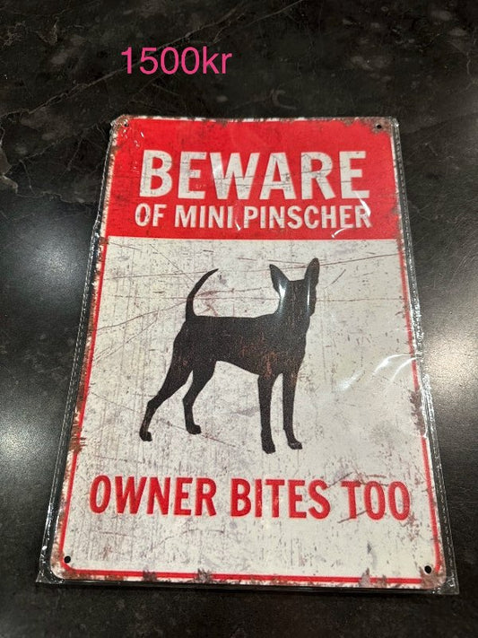Beware skilti min pin skilti ál