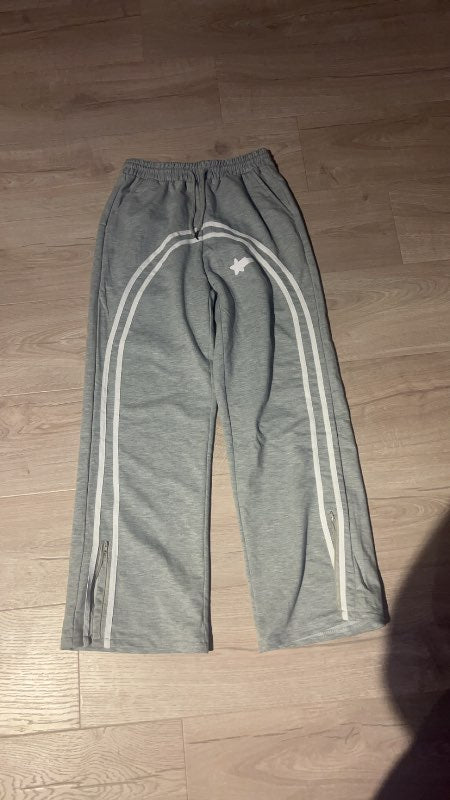 Gráar jogging buxur