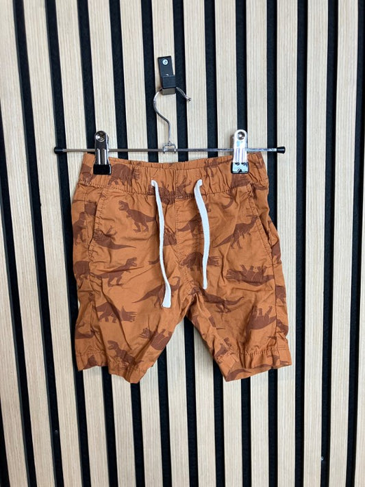 Stuttbuxur - brúnar risaeðlu h&m