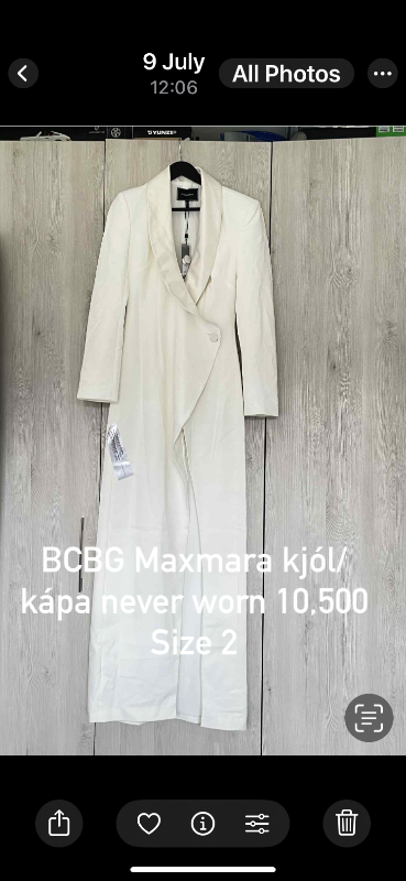 Kápa kjóll  síð BCBG MAXAZRIA