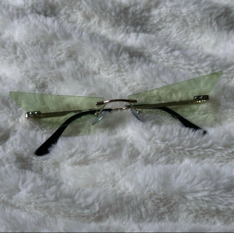 Græn Vintage Sólgleraugu