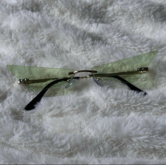 Græn Vintage Sólgleraugu