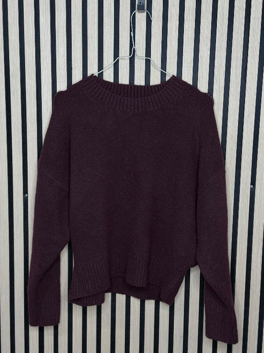 Zara, Burgundy Prjónapeysa