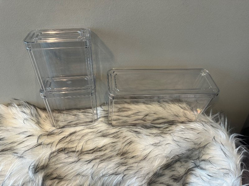 3 ný þurrvörubox glær