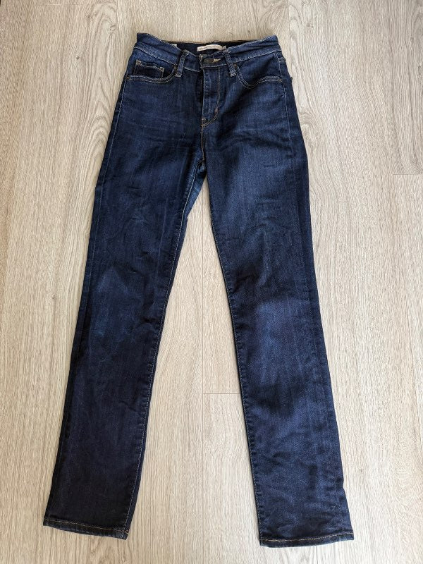 Levis high rise straight dökkbláar