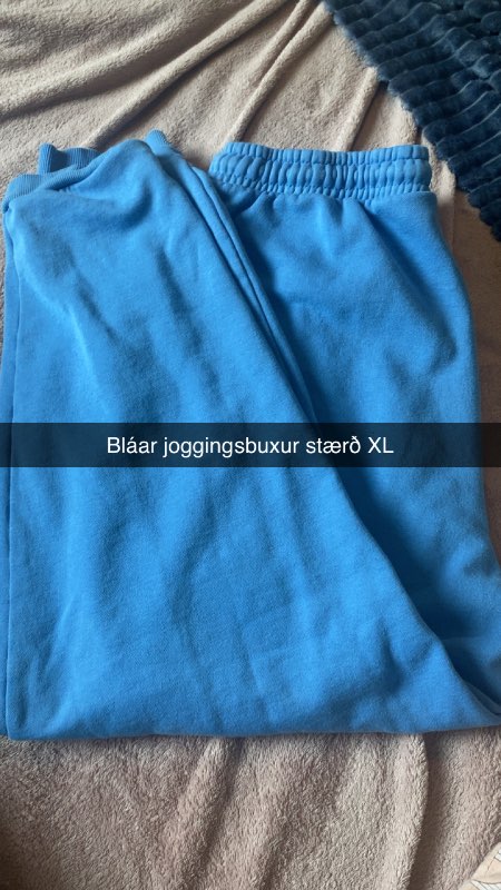 Bláar joggingsbuxur