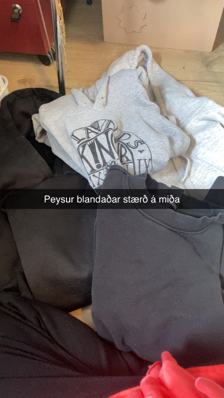 Peysur stærð á miða