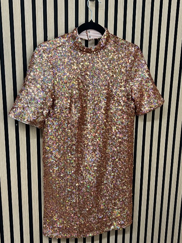 H&M Kjóll gylltur/pal